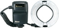 Nissin MF18 flash macro para Nikon - Número guía 16 - Sincronización de 1 a 60 y 1 a 500 s - Alimentación con 4 pilas AA y conexión inalámbrica