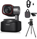 OBSBOT Tiny 2 webcam PTZ 4K - Sensor CMOS de 1,5 pulgadas y apertura f 1,8 - Enfoque rápido y control por voz - USB 3.0 con minitrípode de mesa incluido
