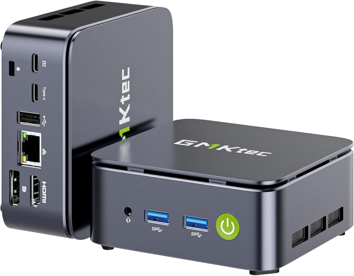 GMKtec G10 Mini PC Ryzen 5 3500U - 16 GB RAM y SSD de 512 GB - Radeon Vega 8 con triple salida 4K - LAN 2,5GbE WiFi Bluetooth USB C y DisplayPort