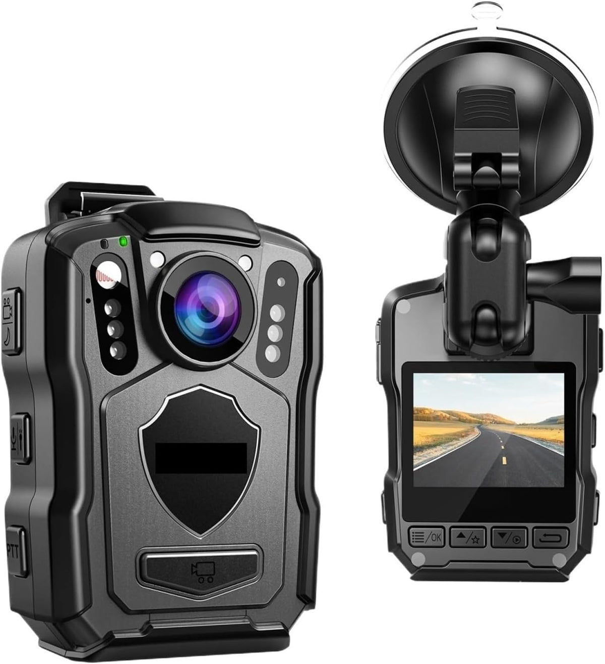 KONGMM M5 con GPS - Cámara corporal 1440P con visión nocturna e IP67 - Batería de 4200 mAh y grabadora de localización - Versión 256 con GPS para registro profesional portátil