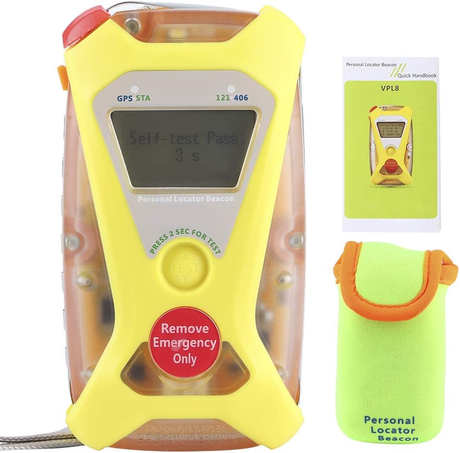 Baliza GPS personal portátil - Localizador flotante compatible con sistemas marinos - Formato de 255 g con escritor de códigos - Para rescate y localización desde embarcaciones