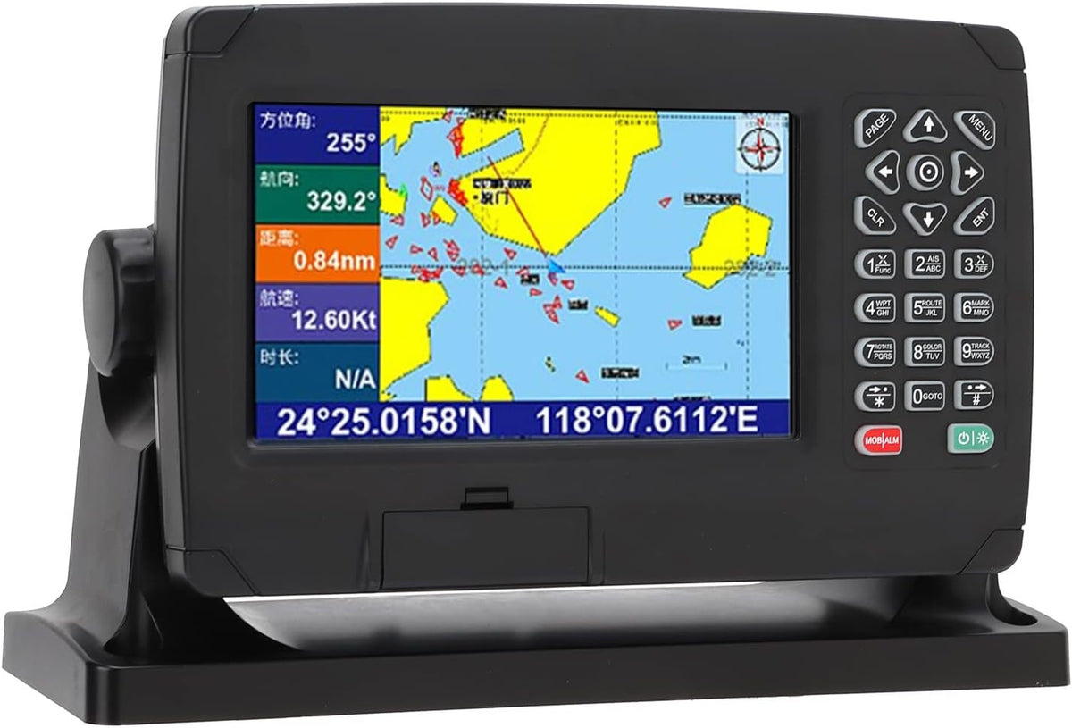 Weikeya plotter GPS marino dual - Pantalla táctil LCD de 7 pulgadas y resolución 800 x 480 - Compatible con C Map y Xiuo Map - WiFi diseño impermeable y antipolvo