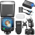 Godox V480C - Flash TTL para cámaras Canon con batería de litio integrada - HSS 1 a 8000 s y reciclaje de 1,7 s - Sistema X 2,4 GHz con hasta 650 destellos a plena potencia
