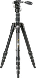 Vanguard Veo 3T 235AP trípode de viaje - Aluminio con altura de 21 a 153,5 cm - Rótula panorámica y diseño plegable - Carga máxima de 6 kg para iPhone y Android