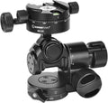 Sunwayfoto GH PROII Plus cabezal de engranajes 3D - Ajuste independiente para cámara - Abrazadera panorámica GC 01 - Diseño negro de 731 g para control preciso del encuadre