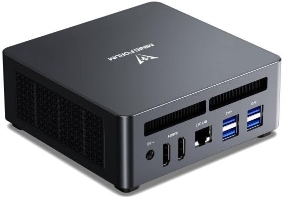 MINISFORUM Venus UM790 Pro Mini PC Ryzen 9 7940HS - 32 GB DDR5 y SSD de 1 TB - Radeon 780M con doble HDMI y doble USB4 - WiFi 6E Bluetooth 5.3 y LAN 2,5G