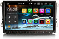 Erisin radio Android 14 para Volkswagen - Pantalla de 9 pulgadas con 8 núcleos 4 GB RAM y 64 GB - CarPlay DSP Bluetooth 5.0 DAB WiFi y OBD2 - Para Passat Golf Touran Tiguan y T5