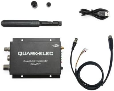 Quark Elec QK A051T - Transpondedor AIS con receptor transmisor y GPS - WiFi para plotter portátil PC tableta y smartphone - Incluye cables y antena WiFi para navegación