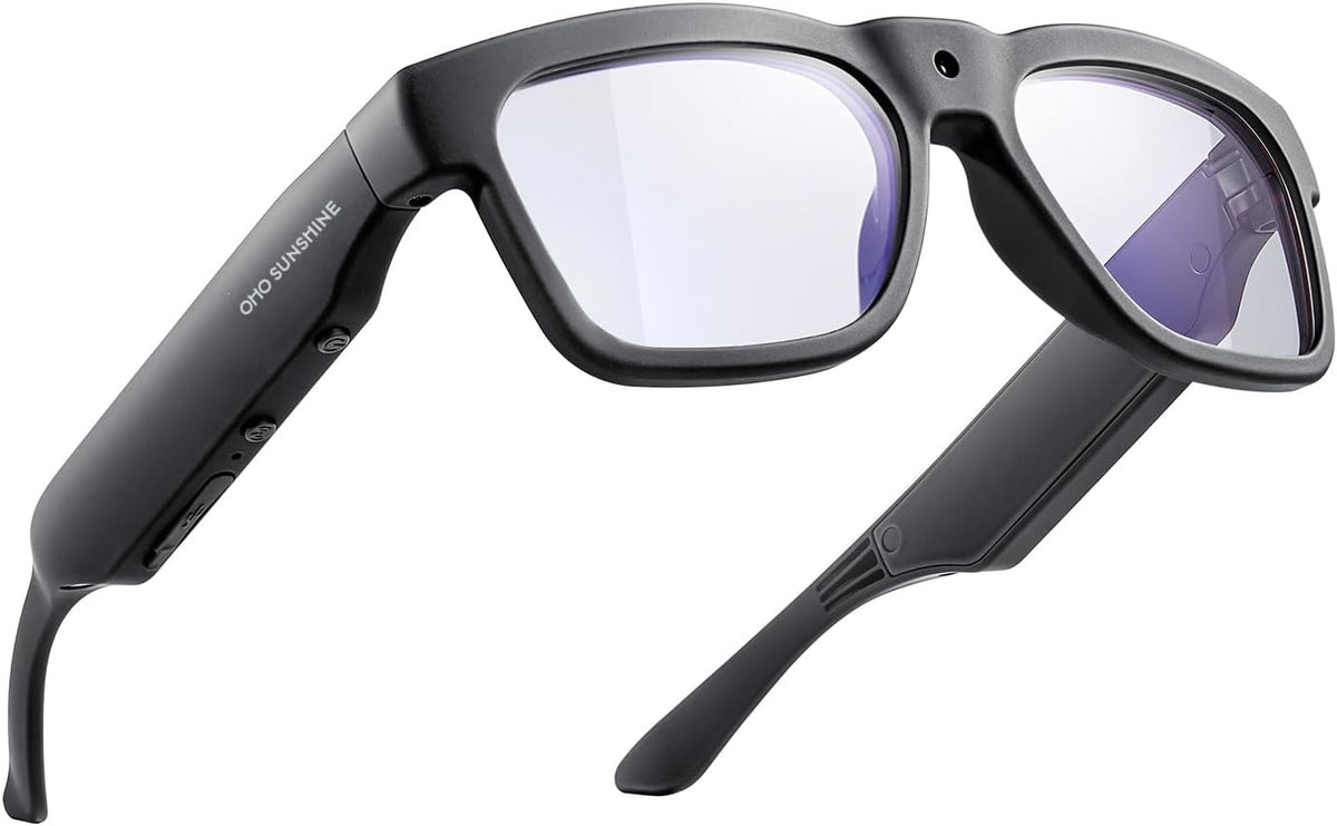 OhO sunshine gafas inteligentes Bluetooth - Cámara 4K con memoria de 256 GB - Traducción en tiempo real y lente de transición - Protección UV y bloqueo de luz azul