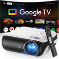HAPPRUN proyector Smart - Full HD 1080P de 1000 ANSI con Google TV oficial - Netflix Prime Video YouTube Dolby Audio WiFi 6 Bluetooth 5.2 - Control por voz para cine y gaming