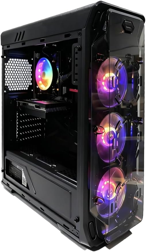 STGsivir PC Gaming - Core i7 de octava generación con 32 GB DDR4 y SSD de 1 TB - GeForce RTX 3050 6 GB GDDR6 y 3 ventiladores RGB - WiFi 6 Bluetooth 5.0 y Windows 11 Pro