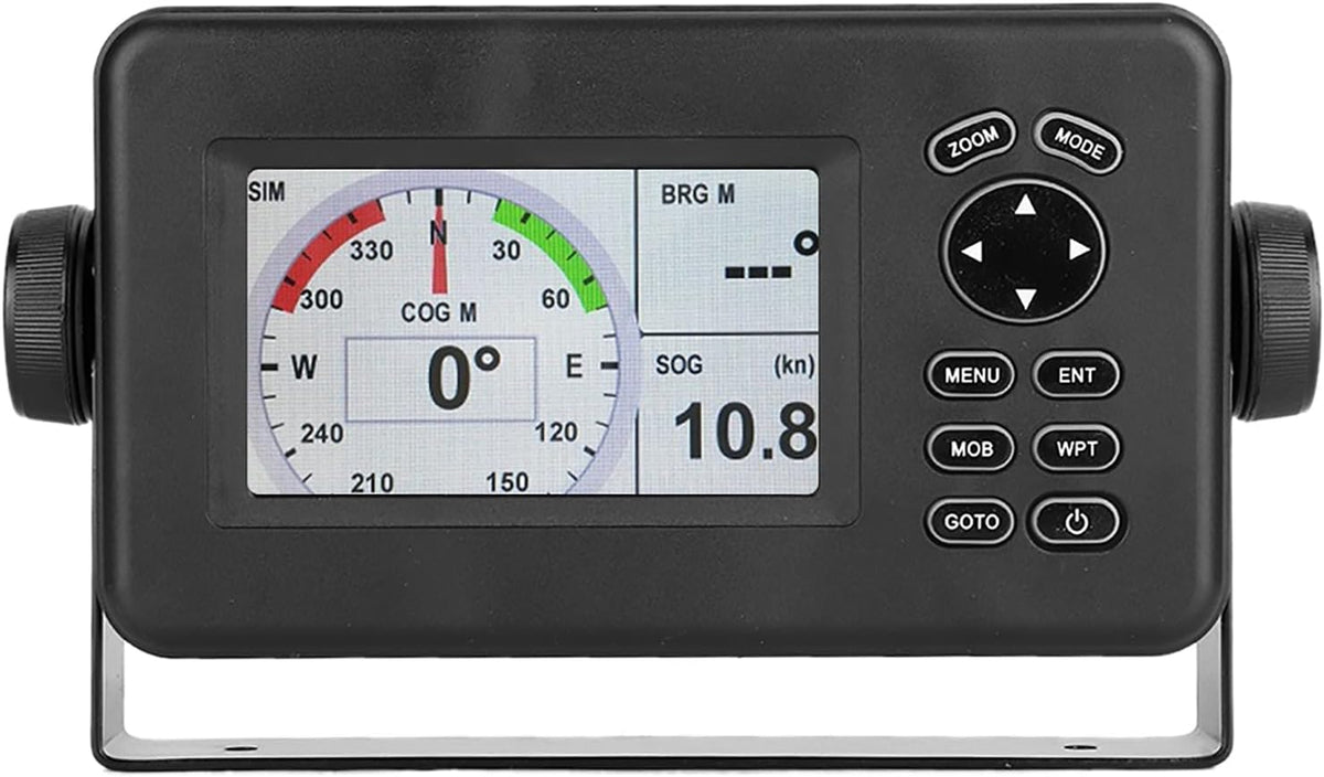 Tbest 528A navegador GPS marino - Pantalla LCD color de 4,3 pulgadas con carcasa ABS - Transpondedor AIS combinado para navegación - Para barcos pesqueros y embarcaciones recreativas