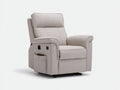 Sillones reclinables de tela 90x94x108 cm beige claro - diseño moderno con bolsillo lateral