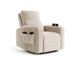 Sillones reclinables tapizados 92x96x104 cm - beige-marrón - diseño moderno para salón