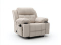 Sillones reclinables tapizados 95x99x107 cm - beige - diseño moderno para salón